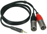 KLOTZ AY9-0100 - 1x3, 5 sztereó jack - 2xXLR papa Y-kábel - 1 méter