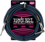 Ernie Ball 6060 szövet hangszerkábel - 7, 65 méter - fekete/kék