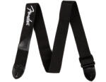 Fender Logo Strap Black/White gitárheveder - fehér felirattal