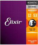 Elixir 11052 NanoWeb Light Acoustic 80/20 bronz 12-53