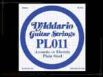 D'Addario PL011 Plain Steel Singles acélhúr