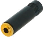 Rean by Neutrik NYS240BG 3, 5 mm-es sztereó lengő jack aljzat - fekete
