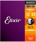 Elixir 16052 NanoWeb Light Acoustic foszforbronz 12-53