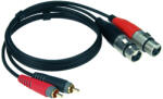 KLOTZ AT-CF0200 - 2xXLR mama - 2xRCA kábel - 2 méter