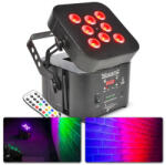 BeamZ WI-PAR 8X 3W LED 3-színű akkumlátoros 2.4GHZ DMX LED reflector - KÉSZLETAKCIÓ!
