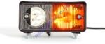 WAS Traktor Első helyzetjelző (LED-es) + index (IZZÓS), JOBB oldal, 150 x 70mm, vast. : 77mm, felfogatás 2 csavarral alul(110mm) vagy hátul (55mm) (492-W07dzP) (492-W07dzP) - jarmulampa