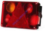 WAS Hátsólámpa 4 körös +háromszögprizma +rendszám Bal oldal 232mm x 142mm x 54mm (114w) (114-W21L) - jarmulampa