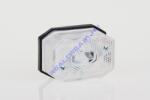 Fristom Szélességjelző 12-24V 8 szögletű fehér LED-es prizmás 65mm x 42mm (FT-1B) (FT-001BLED) - jarmulampa