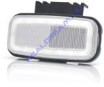 WAS W199, -es tipuscsalád. 1404. Első (fehér) NEON Led, -es helyzetjelző lámpa, prizmával. felfogatási adapterrel. 12-24V, -os kivitel. Vízállóság: IP6K9! Méretei: 117X56X42mm. 25 cm vezetékkel (1404-W199