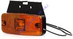 WAS Szélességjelző 12-24V téglalap alakú SÁRGA 2LED-es +tartó 111x76mm (223z-W46) (223z-W46) - jarmulampa