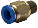 Sinppa műanyag-levegőcső dugaszolható csatlakozó, egyenes, külső menetes, 1/4", 6mm (PC06-02)