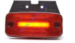 WAS W157, -es lámpacsalád. 1135. Hátsó (piros) helyzetjelző lámpa, középen 1db NEON Led, -es fénycsíkkal, prizmával, felfogatási adapterrel. 12-24V, -os kivitel. Vízállóság: IP6K9K. Méretei: 114, 5X54X22m