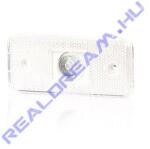 WAS Szélességjelző 12V/24V téglalap alakú fehér 1 ledes 116mm x 46mm (105p) (105p-W17d) - jarmulampa