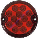Dasteri Hátsó ködlámpa/ködzárófény kerek piros 12LED-es 9-33V átm. : 95mm, vast. : 31mm, furattáv. : 80mm - DSL-210FL (DSL-210FL) - jarmulampa