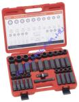 Genius Tools légkulcsfej készlet, metrikus, hosszú és normál, 1/2", 40 darabos (CD-440M)