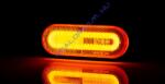 Fristom Helyzetjelző 12-36V ovális alakú sík hátoldalas SÁRGA neon LED-es 121x46 (FT-072ZLED) - jarmulampa