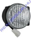 WESEM HM4.23600. Ködfényszóró pici kerek fekete műanyag házzal fehér üveggel, 4 pontos csavaros felfogatással. Méretei: 80x96mm. 12V H3 izzóval szerelve. Egyéb beépítési méretek megeggyeznek a WES0119, 155,