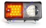 WAS Traktor Első helyzetjelző (LED-es) + index (LED-es), BAL oldal, 150 x 70mm, vast. : 77mm, felfogatás 2 csavarral alul(110mm) vagy hátul(55mm) (489-W06dL) (489-W06dL)