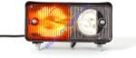 WAS Traktor Első helyzetjelző (LED-es) + index (IZZÓS), BAL oldal, 150 x 70mm, vast. : 77mm, felfogatás 2 csavarral alul(110mm) vagy hátul(55mm) (490-W06dzL) (490-W06dzL) - jarmulampa