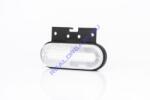 Fristom ! ! ! ÚJDONSÁG! ! ! - Szélességjelző 12-24V kerekített alakú Fehér LED-es +Tartó 126mm x 51mm (FT-70B+K LED) (FT-070B+K)