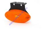 WAS Szélességjelző 12V/24V ovális alakú sárga 2 ledes középen +tartófül 120mm x 68mm (305z) (305z-W64) - jarmulampa