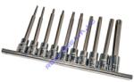 Genius Tools hosszú torx (külső) bit készlet crowa foglalatban, 3/8", 10 darabos (BS-310TL)