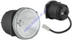 WESEM HM4.33705. Szúrófényű pici kerek fényszóró, fekete műanyag házzal fehér üveggel. 4 sarkos felfogatással. Furattávolságok: 72/50mm Méretei: 80mm átmérő 96mm mély . 0, 2m kábel, AMP csatlakozóval (HM4.3