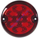 Dasteri Hátsólámpa kerek piros 12LED-es 2 funkciós (hj. +fék) 9-33V átm. : 95mm, vast. : 31mm, furattáv. : 80mm DSL-210STL (DSL-210STL) - jarmulampa