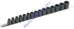 Genius Tools légkulcsfej készlet, metrikus, vékonyított, 1/2", 15 darabos (IW-415MT)