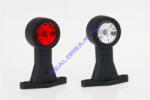 Fristom Szélességjelző 12-24V LED-es piros/fehér 90 fokos hosszú egyenes 130mm kinyúlás (FT-9B LED) (FT-009BLED) - jarmulampa