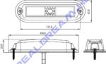 Dasteri ! ! ! AKCIÓ! ! ! a készlet erejéig - 6LED-es villogó SÁRGA fémházas ! ! ! 33 különböző villogási funkcióval! ! ! 12-24V, 145x46mm, vast. : 27mm - DSL-GHST2A (DSL-GHST2A)