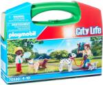 Playmobil Set portabil copii cu catelusi (PM70530)