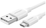 UGREEN USB-A-MicroUSB kábel, QC 3.0, 2.4A, 1m, (fehér) (60141)