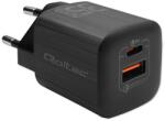Qoltec GaN Ultra USB-C / USB-A Hálózati Töltő - 35 W, Fekete