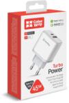 ColorWay CW-CHS042PD-WT USB-A / USB-C Hálózati Gyorstöltő Adapter - 45 W, Fehér