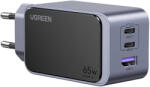 UGREEN Nexode Air USB + 2x USB-C Hálózati Gyorstöltő Adapter - 65 W, Szürke