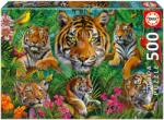 Educa Puzzle Tiger Jungle Educa 500 piese și lipici Fix de la 11 ani (EDU19902) Puzzle