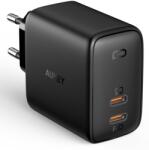 AUKEY PA-B4S Omnia Duo 65W 2x USB-C Hálózati Töltő - 5 V / 3 A, Fekete