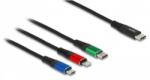 Delock USB-C 3in1 Töltőkábel