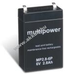 Multipower Helyettesítő ólom akku Diamec típus: DM6-2.8 6V 2, 8Ah (MULTIPOWER)