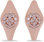  Rózsaarannyal Bevont Ezüst Fülbevaló Rózsaszínű Gyémánttal, Y56491
