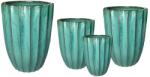  Noble Rib Vase kerámia váza szett mohazöld 30x39-55x73cm S4 (130340)