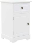 vidaXL Fehér Éjjeliszekrény - 3 Fiókos - MDF és Fenyő - 35x32x59 cm (245756)