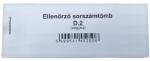  Nyomtatvány ellenőrző sorszámtömb D2 100 lapos 118x40 mm 2 szelvényes vegyes 30 tömb/csomag D. 2/MIX (D.2/MIX)
