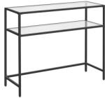 VASAGLE Loft Konzolasztal - Üvegpolcos - 100 cm