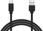  USB 2.0 A - USB-C 1.0 m fekete hátoldalon (66-141)