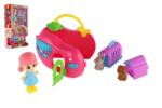 Teddies Кукла с къщичка и домашни любимци 2бр пластмаса с аксесоари, 14x24x6см (00310120)