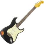 Fender 1960 Stratocaster Heavy Relic RW Aged Black over 3-Color Sunburst elektromos gitár