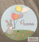  Névtábla, gyerekszoba dekoráció egyedi névvel- nyuszis