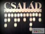  Családi események emlékeztető táblája CSALÁD felírattal - szalagos